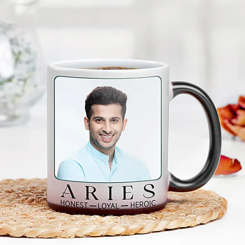 Personalised Aries Charm Magic Mug