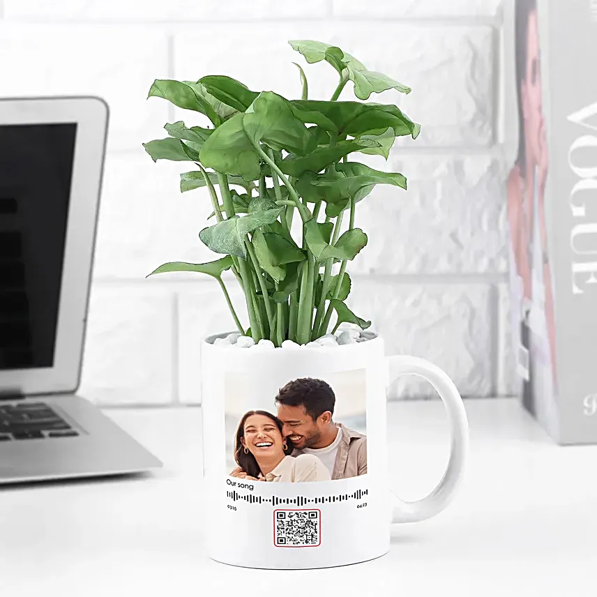 Syngonium Plant In a Personalised Mug