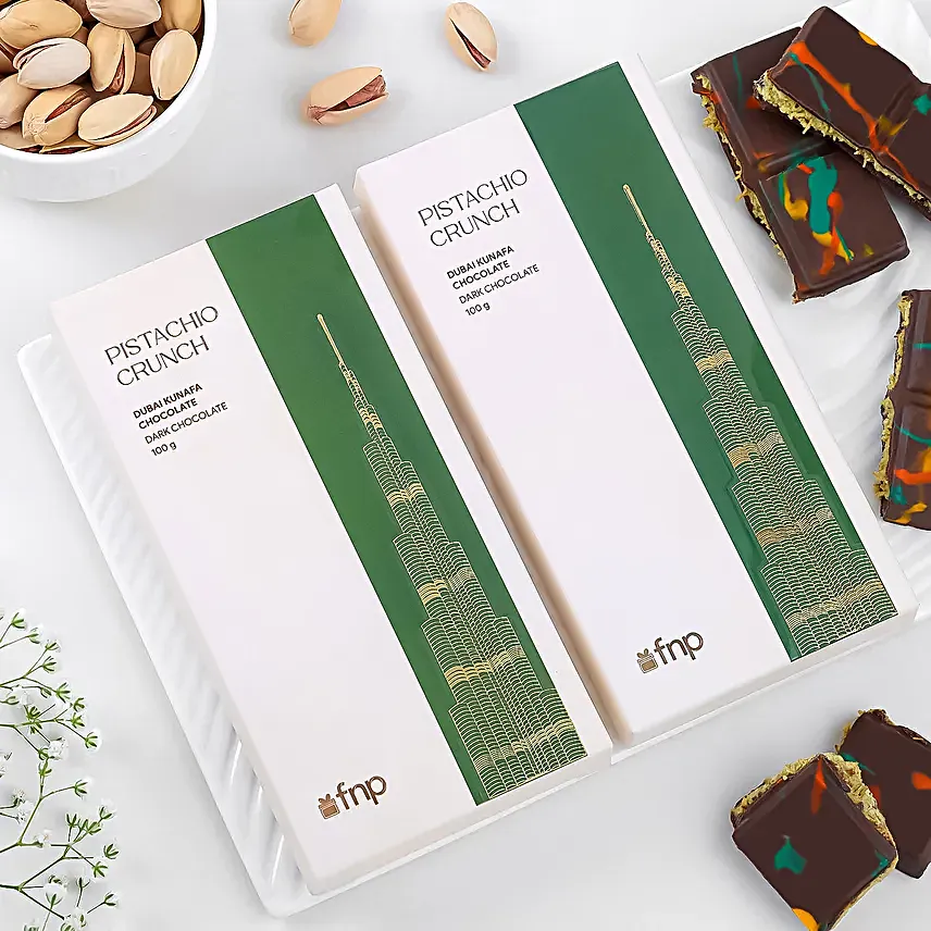 FNP Dubai Kunafa Dark Chocolate Gift Set