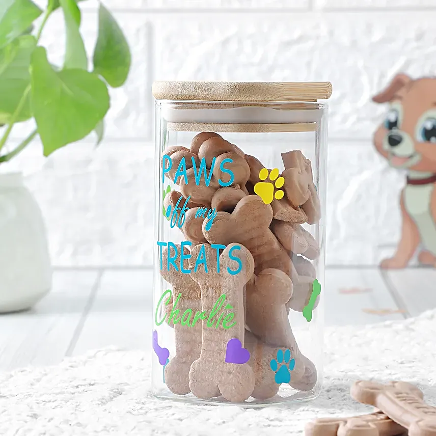 Personalised Name Treat Jar For Pets