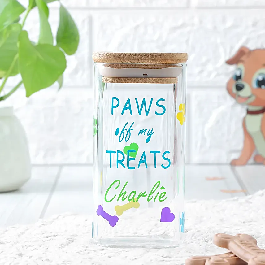 Personalised Name Treat Jar For Pets