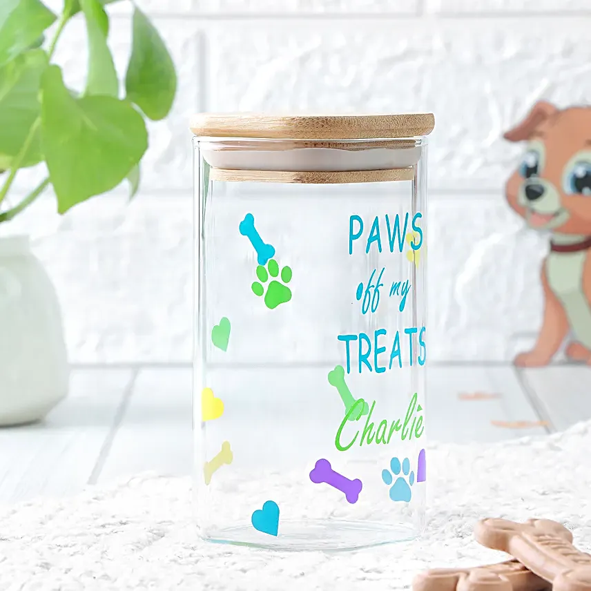Personalised Name Treat Jar For Pets