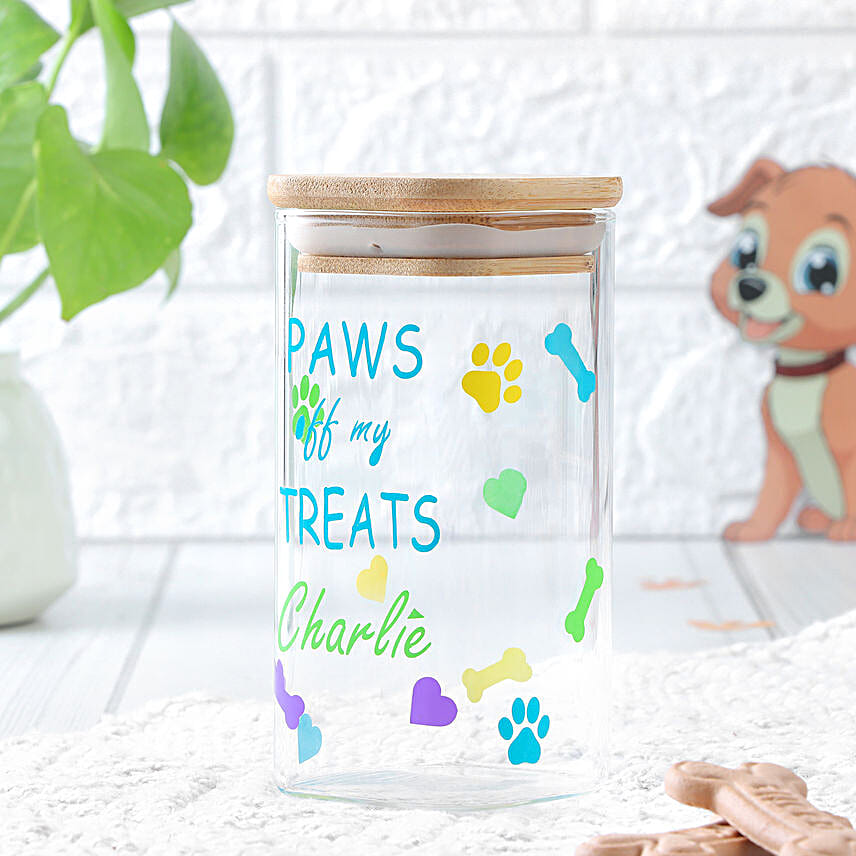 Personalised Name Treat Jar For Pets