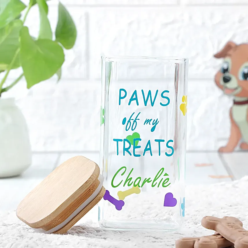 Personalised Name Treat Jar For Pets