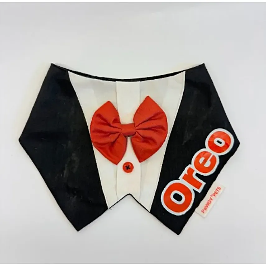 Pawgy Pets Personalised Gentleman Tux Bandana S