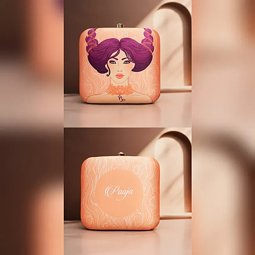 Capricorn Sun Sign Customised Clutch