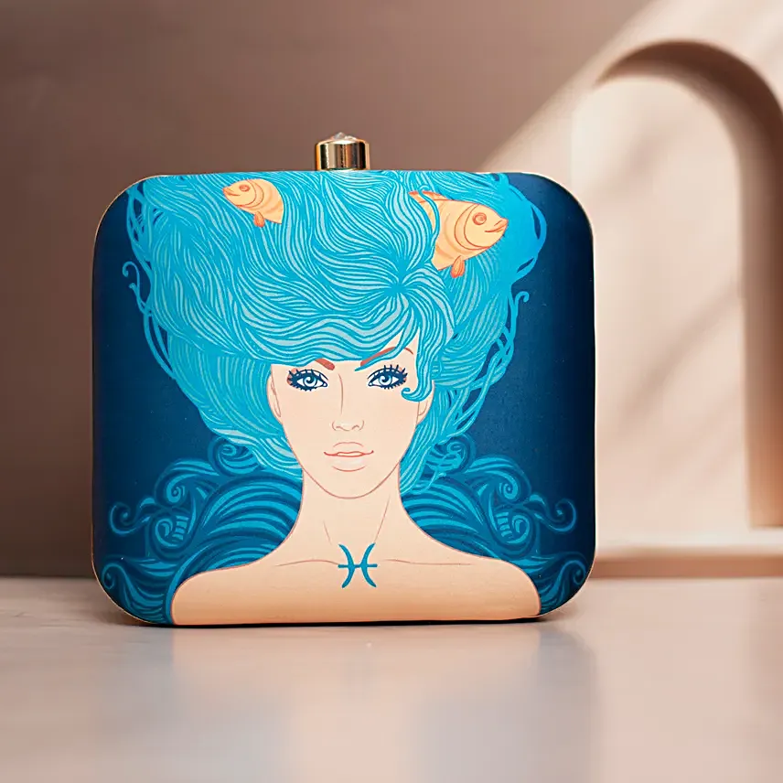 Pisces Sun Sign Customised Clutch