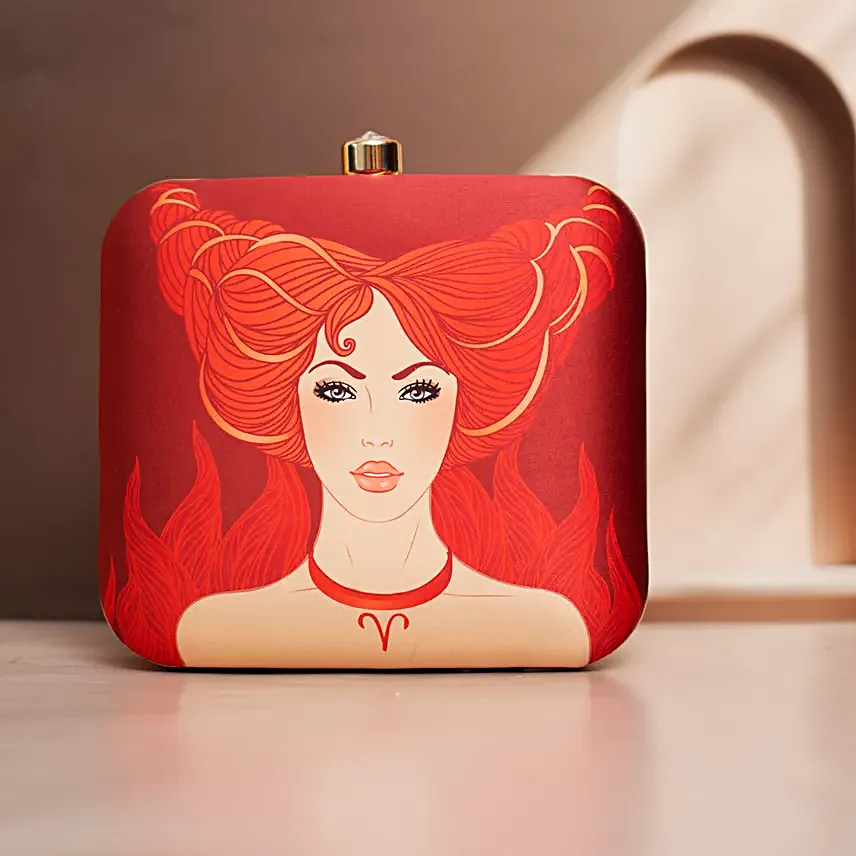 Aries Sun Sign Customised Clutch