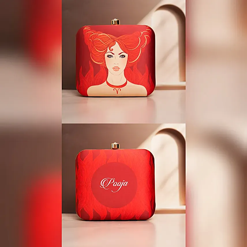 Aries Sun Sign Customised Clutch