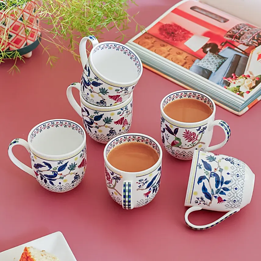 Magique Parrot Tulip 6 Mugs Set - 200ml