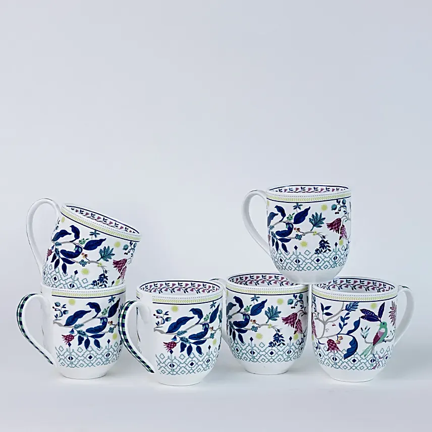 Magique Parrot Tulip 6 Mugs Set - 200ml