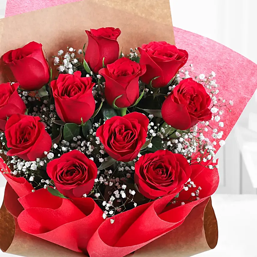 Romantic Red Roses Bouquet