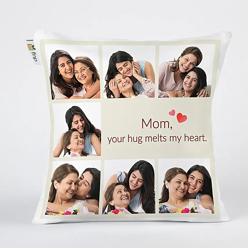 Personalised Hugs From Mom Gift Cushion