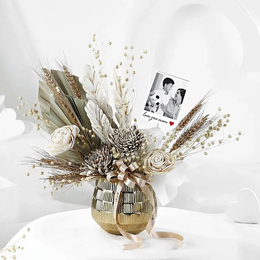 Personalised Fridge Magnet N Rustic Charm Floral Pot