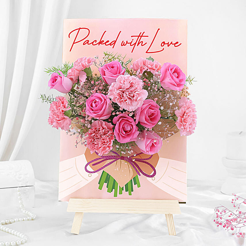 Love Infused Blushing Roses Arrangement