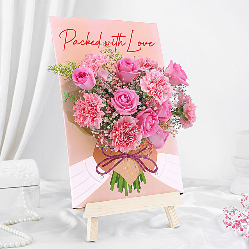 Love Infused Blushing Roses Arrangement