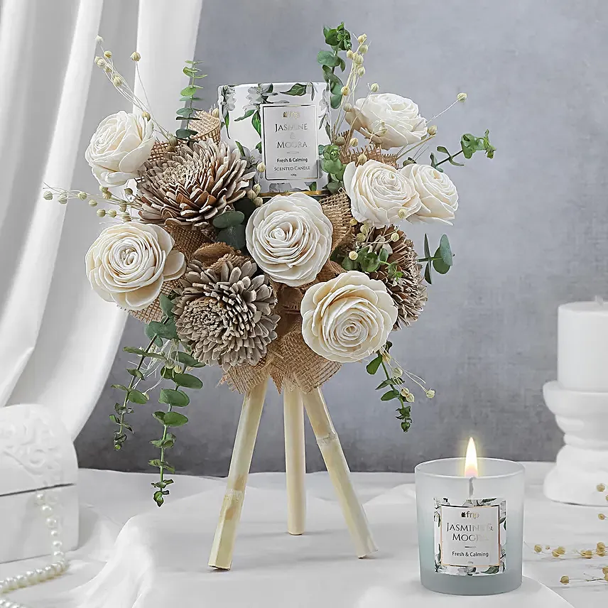 Earthy Elegance Sola Flower Gift Arrangement