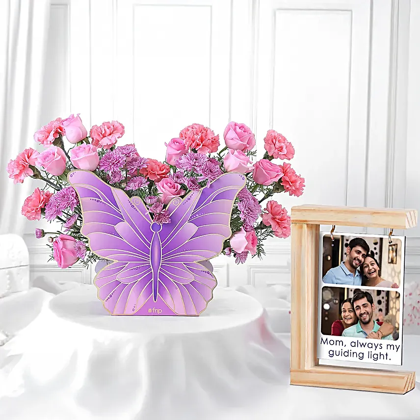 Personalised Frame N Rosey Wings of Mothers Love