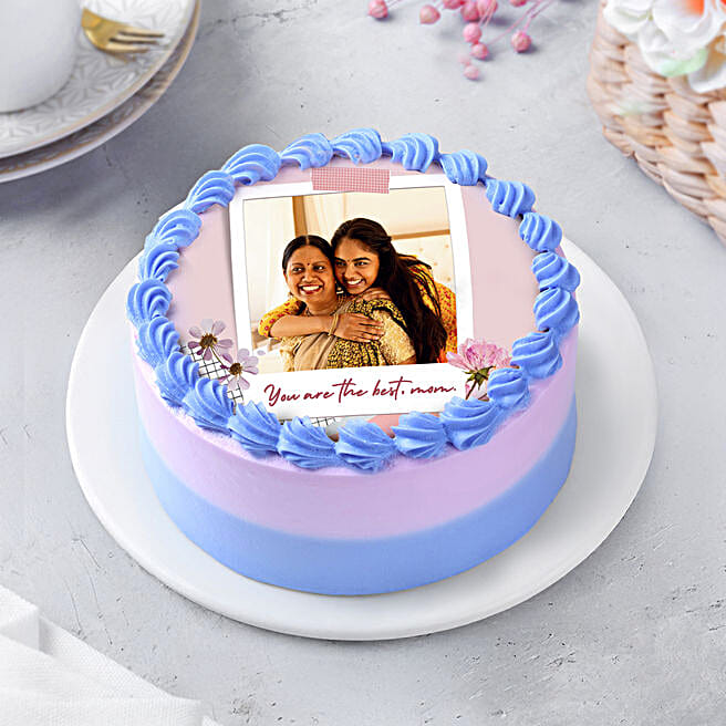 Customised Chocolate Photo Cake for Mum 250g - Main Image