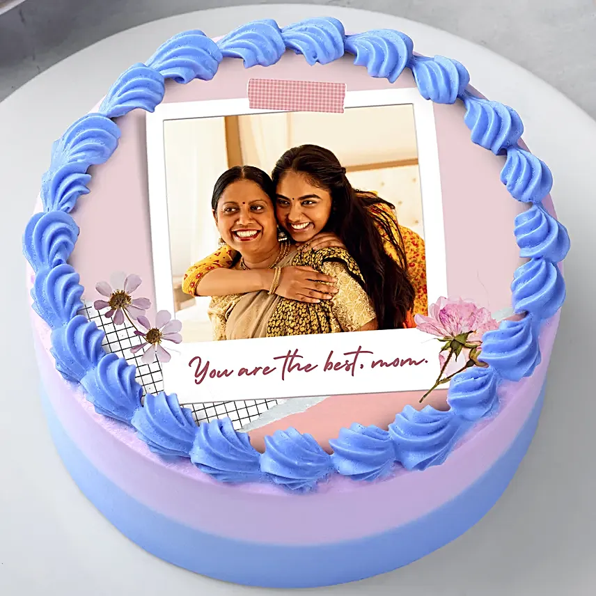 Customised Chocolate Photo Cake for Mum  250g