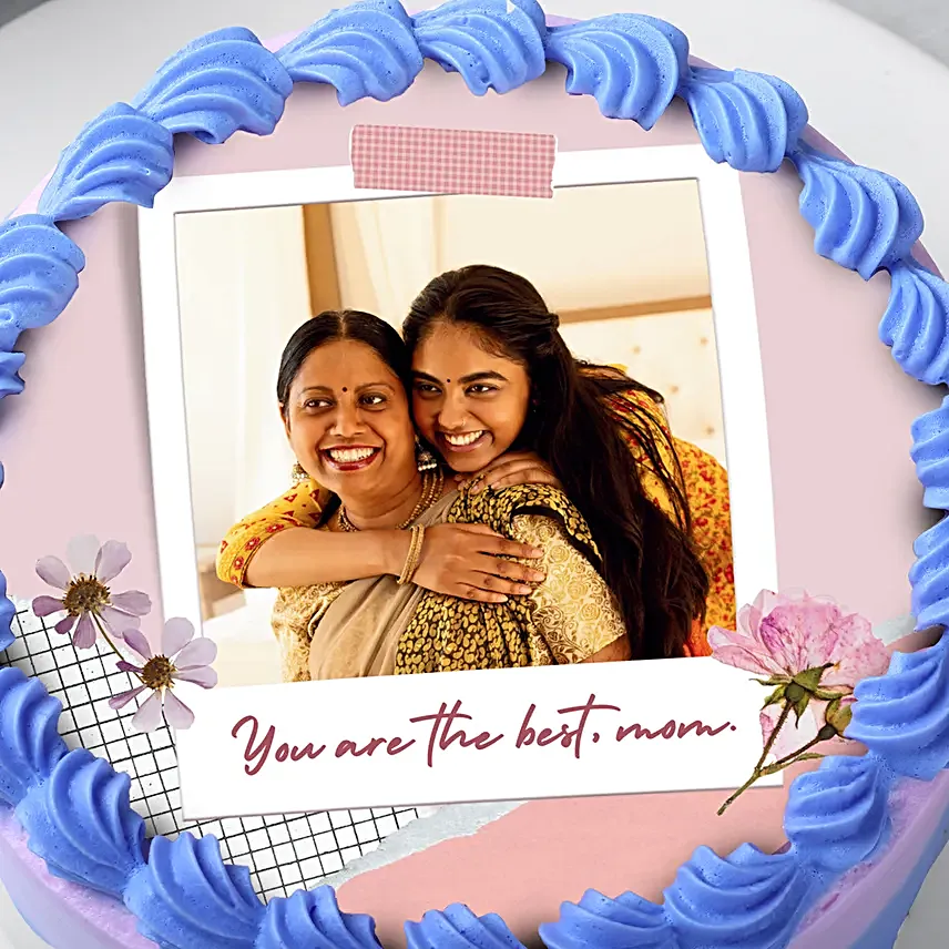 Customised Chocolate Photo Cake for Mum  250g