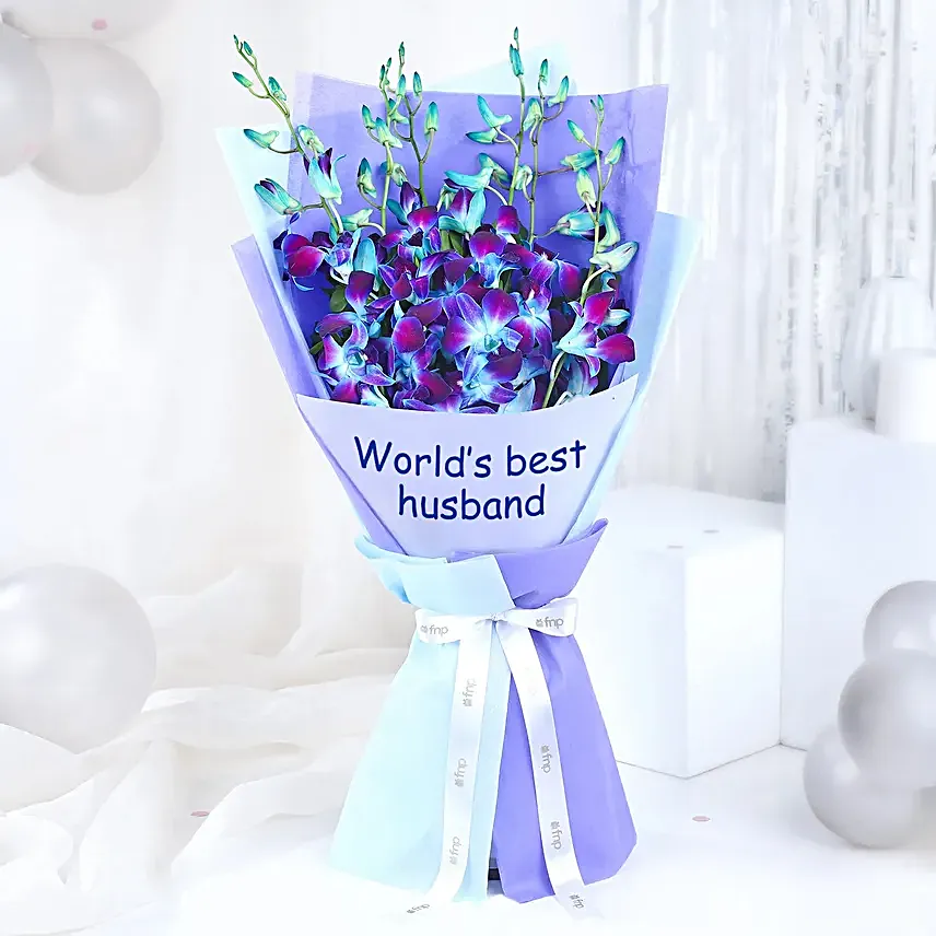 Personalised Blue Orchid Beauty