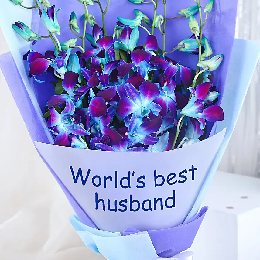 Personalised Blue Orchid Beauty