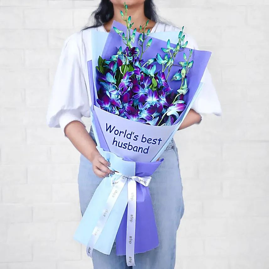 Personalised Blue Orchid Beauty