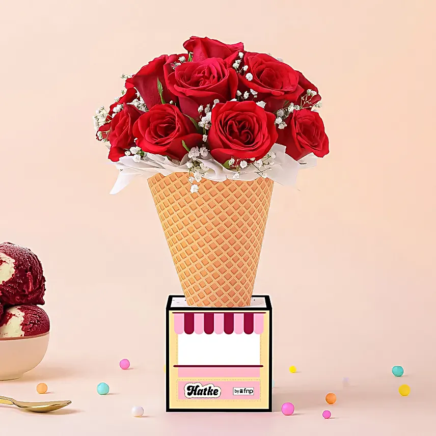 Red Velvet Roses N Chocolate Combo
