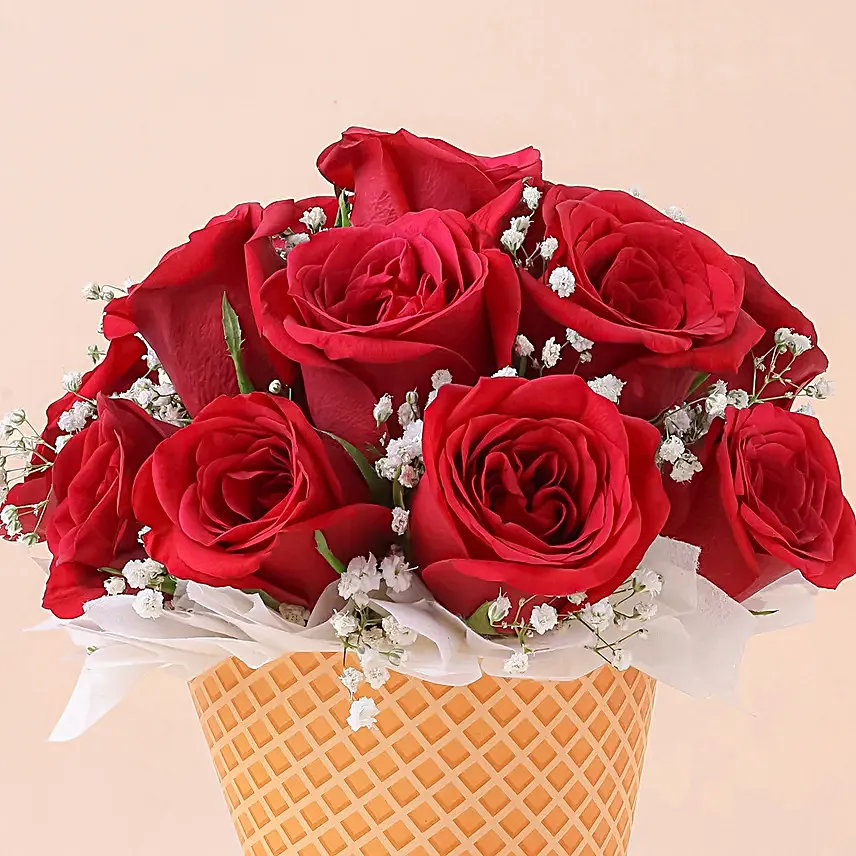 Red Velvet Roses N Chocolate Combo