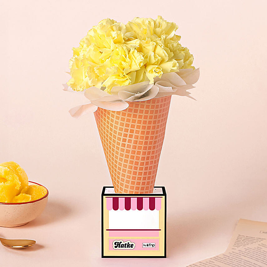 Mango Bouquet With Carnations