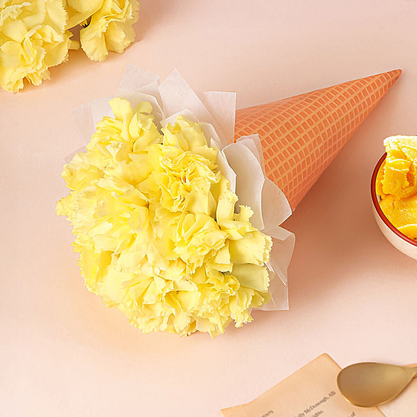 Mango Bouquet With Carnations