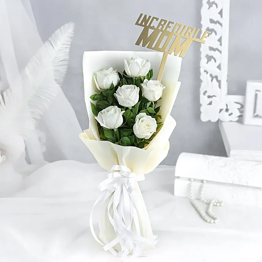 Serenity in White Roses