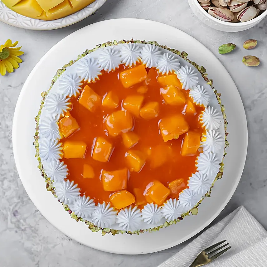 Sweet Mango Cream Cake  Half Kg
