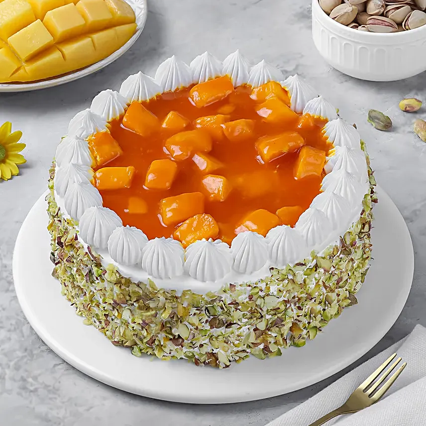Sweet Mango Cream Cake  Half Kg