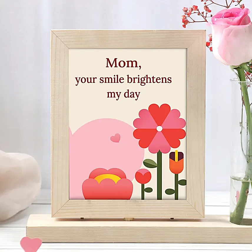 Personalised Photo Frame With Roses For Mom