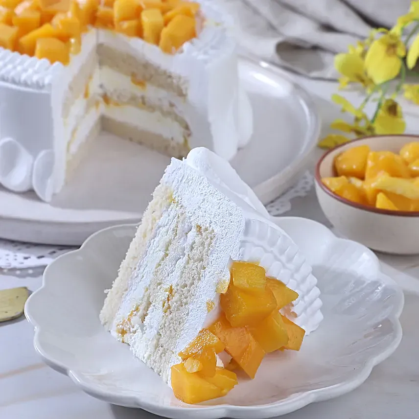 Tropical Mango Cream Cake for Mom