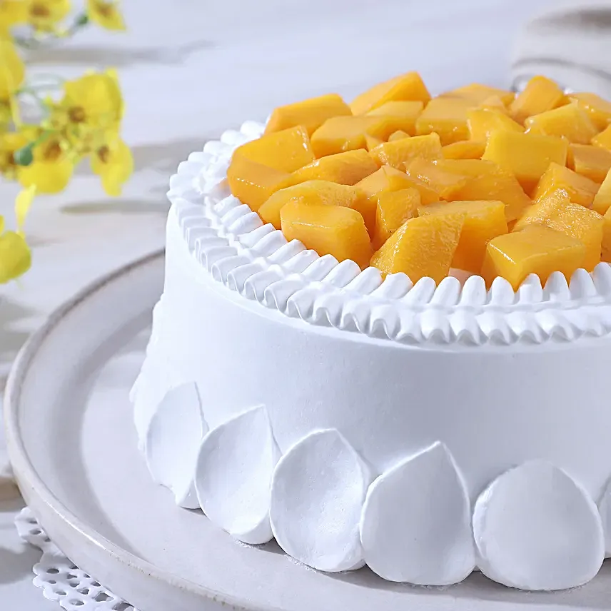 Tropical Mango Cream Cake for Mom
