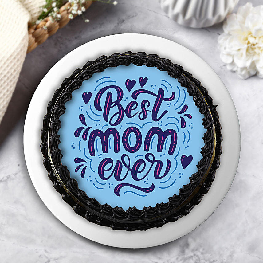 Best Mom Ever Chocolate Cake Eggless 1 Kg
