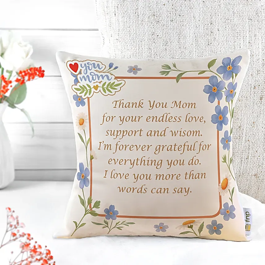 Gratitude Cushion Gift For Mom