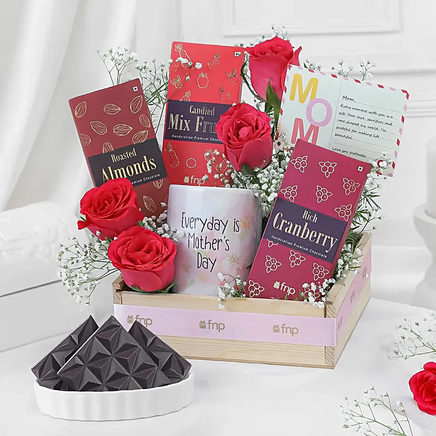 Mothers Day Chocolate N Rose Gift
