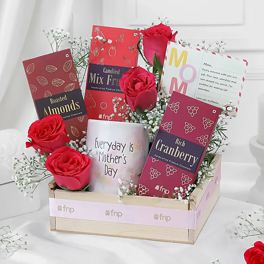 Mothers Day Chocolate N Rose Gift