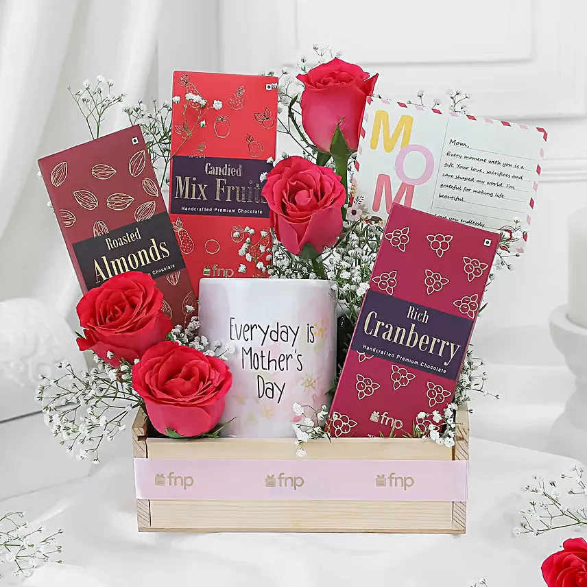 Mothers Day Chocolate N Rose Gift