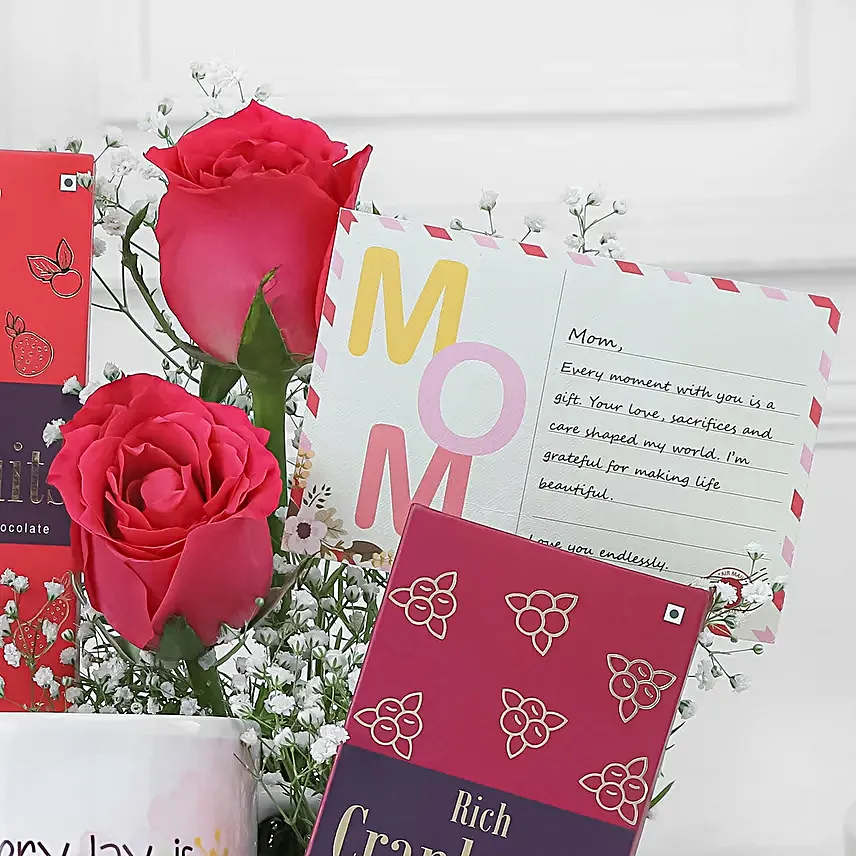 Mothers Day Chocolate N Rose Gift