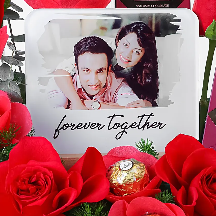 Personalised Light N Love Expression Rose Gift Basket