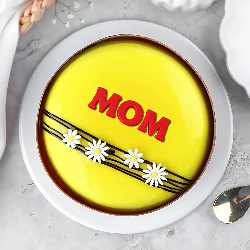 Floral Mango Cream Cake for Mom
