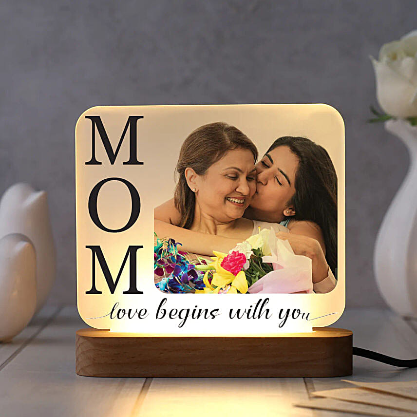 Personalised Moments with Mom Photo Light