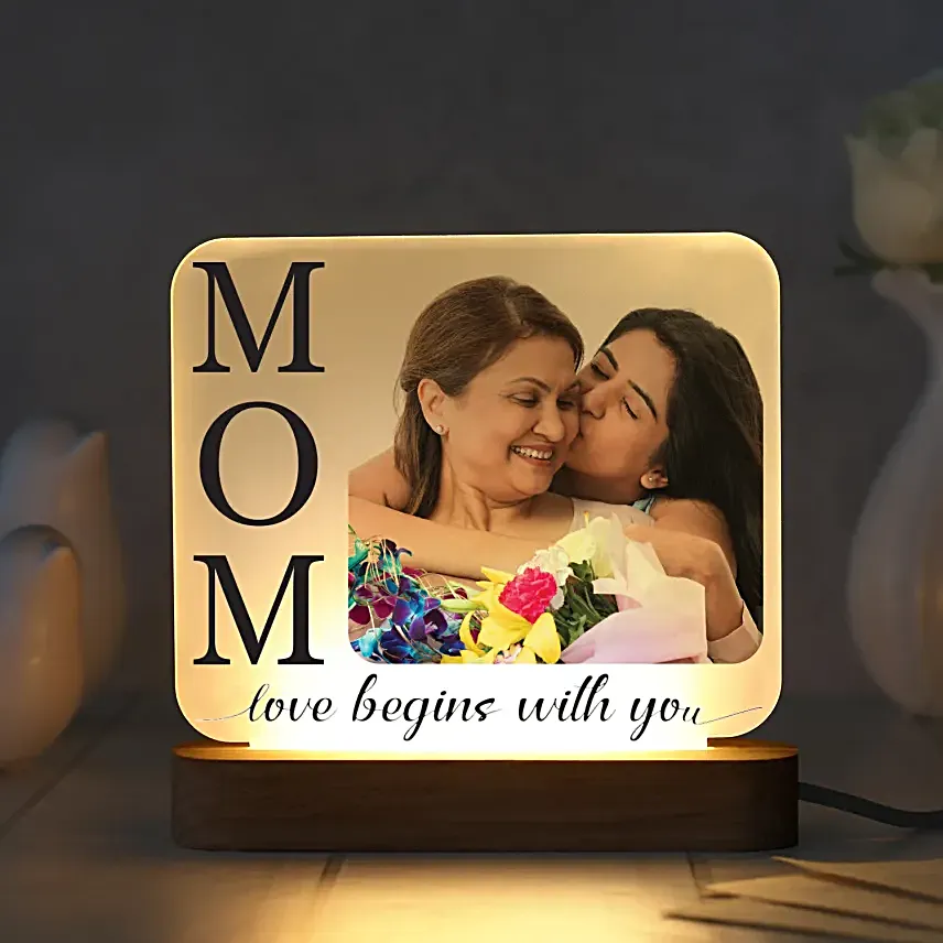 Personalised Moments with Mom Photo Light