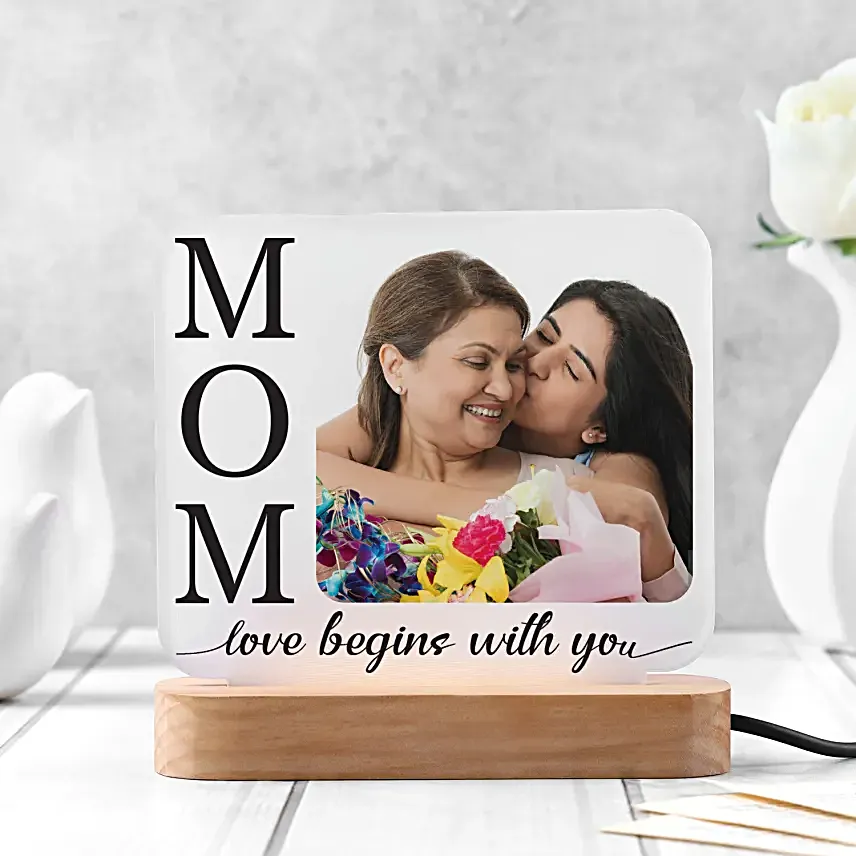 Personalised Moments with Mom Photo Light