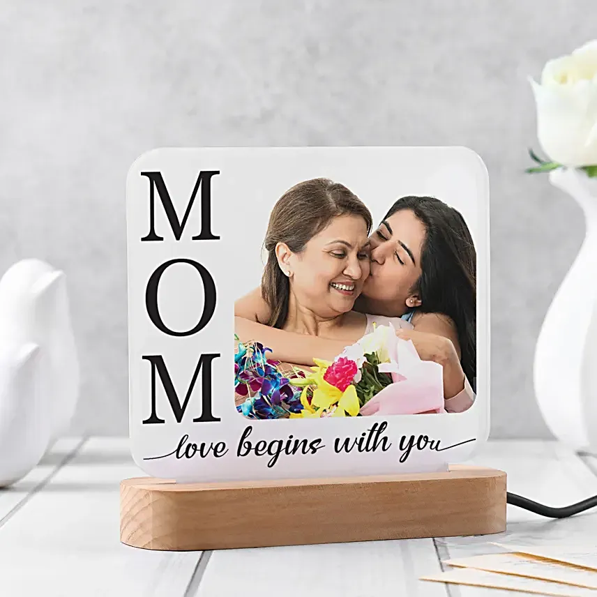 Personalised Moments with Mom Photo Light